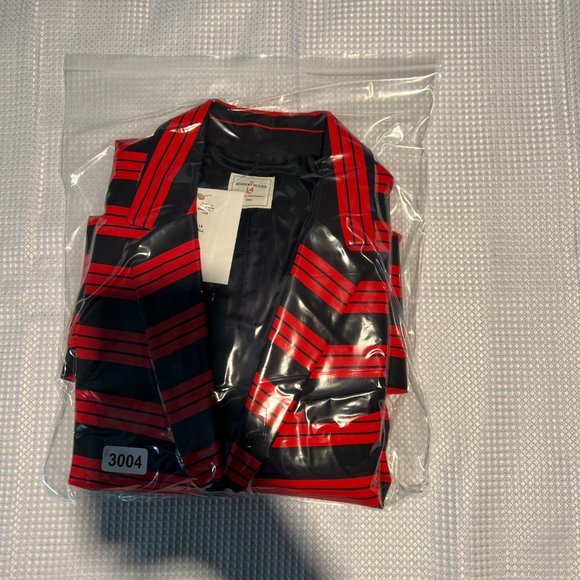 Banana Republic/Academy Blazer Jacket/Red and Navy Stripe/14 Tall/NWT - Picture 10 of 10